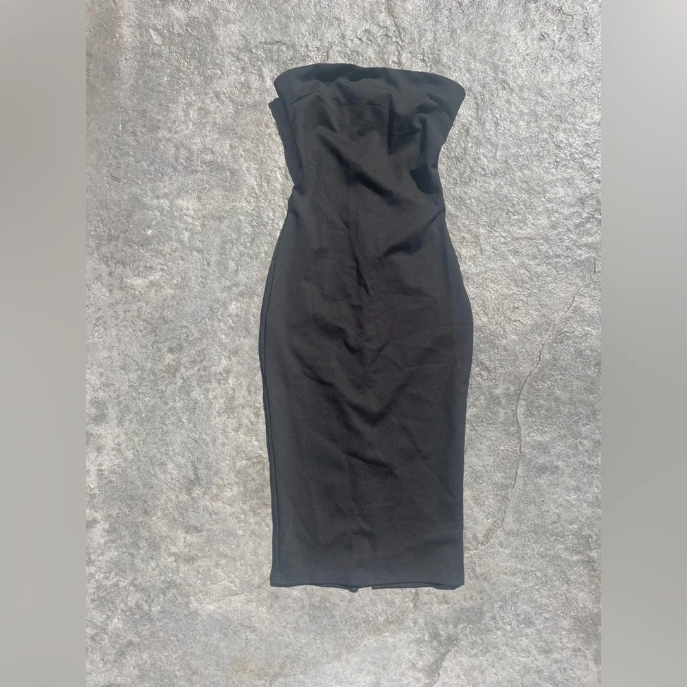 Superdown Strapless Bodycon Midi Dress Black XS - Picture 5 of 6